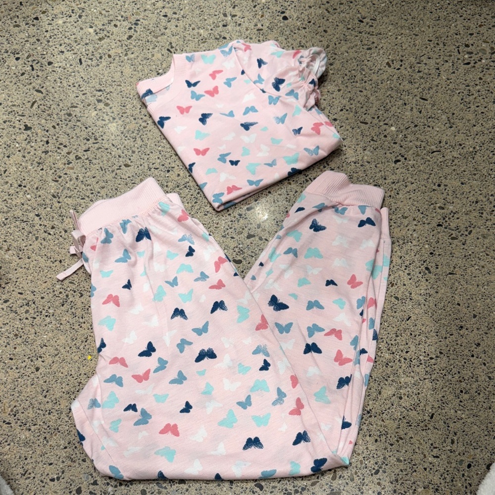 BCBGirls Pink Butterfly Print Kids Pajama Set